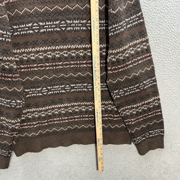 Lands End Sweater Adult XL Multicolor Fair Isle Knit Crewneck Grandpa Old Money - Picture 4 of 13